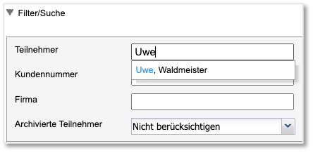 Screenshot Filtern nach Namen
