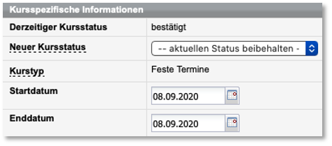 Webinar-Termine im Kursformular (Seite 1)