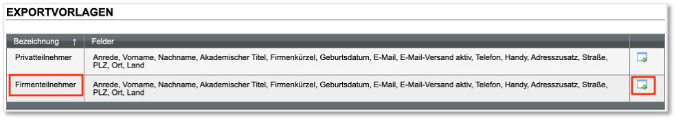 Vorlage für den Firmenteilnehmer-Import herunterladen